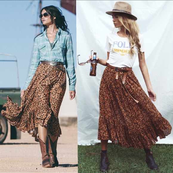 Spell designs saphari maxi skirt leopard XS safari - Picture 2 of 8